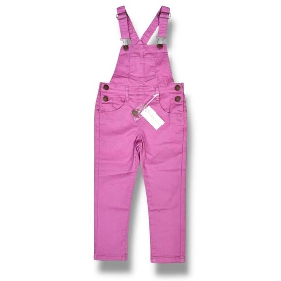 Jamie Kay Jordie Overalls Girls Size 4 Orchid Pink Adjustable Straps New - Picture 1 of 8